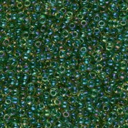 Miyuki seed beads 11/0 - Emerald lined light topaz ab 11-331